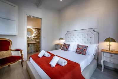 Letto o letti in una camera di Luxury Limonaia with Jacuzzi near Florence