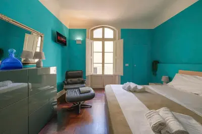 Letto o letti in una camera di Appartamento nel Cuore di Firenze con Netflix