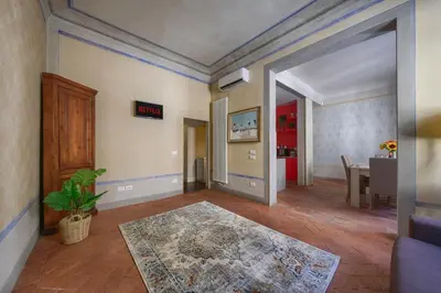 Letto o letti in una camera di Appartamento nel Cuore di Firenze con Netflix