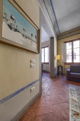 Area soggiorno di Appartamento nel Cuore di Firenze con Netflix