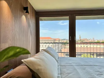 Letto o letti in una camera di Il Quadro sull'Arno