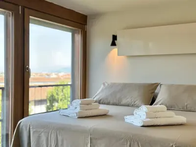 Letto o letti in una camera di Il Quadro sull'Arno