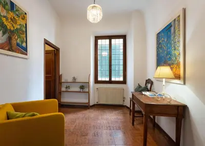 Area soggiorno di Keys of Italy - Maggio 48 -family apartment nearby Pitti Palace