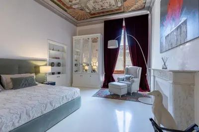 Letto o letti in una camera di Luxury Apartment with big terrace in Florence