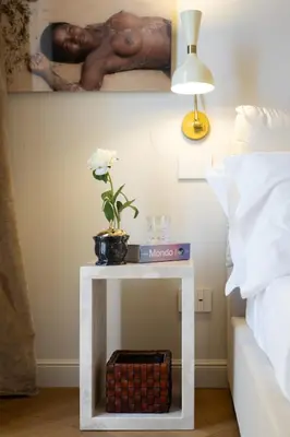 Letto o letti in una camera di Casa C