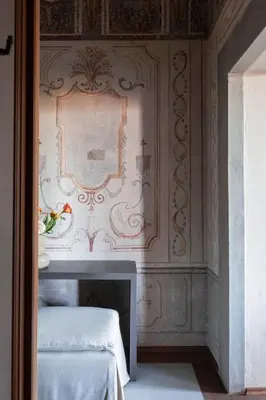 Letto o letti in una camera di Collegio alla Querce, Auberge Collection