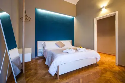 Letto o letti in una camera di Residenza d'Epoca Visacci