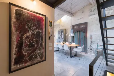 Bagno di Unique 100 sqm design flat in Oltrarno