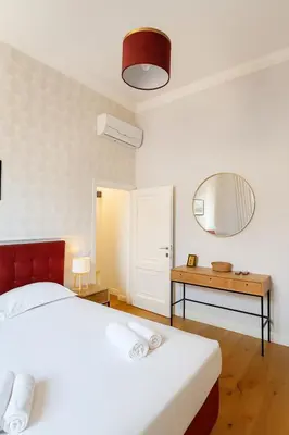 Letto o letti in una camera di Florence Contemporary Escape