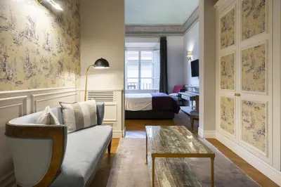 Area soggiorno di Albizi Penthouse Luxury Apartment In Florence By Palazzo Pazzi Vitali