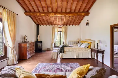 Letto o letti in una camera di villa la Fonticina