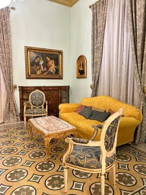 Area soggiorno di Florentine Penthouse by FlorenceHospitality com