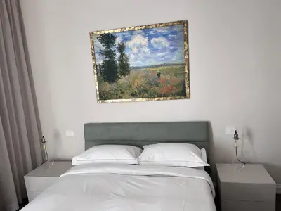 Letto o letti in una camera di Casa Andre