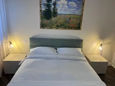 Letto o letti in una camera di Casa Andre