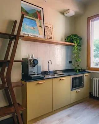 Cucina o angolo cottura di c-hotels Alamanni21