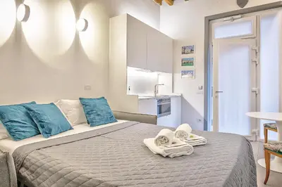 Letto o letti in una camera di Modern Art Suite in Florence