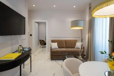 Area soggiorno di Le Cinque Lampade Florence Suites