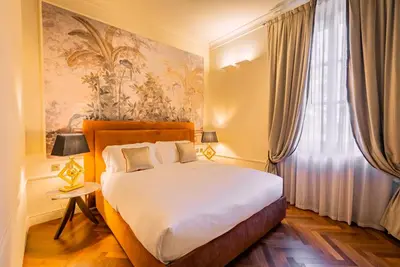 Letto o letti in una camera di Il Palagio Vecchio