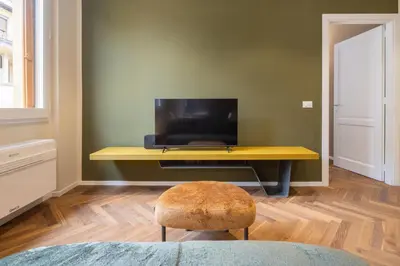 TV o dispositivi per l'intrattenimento presso Luxury Bridge Apartment