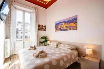 Letto o letti in una camera di Da Vinci B&B