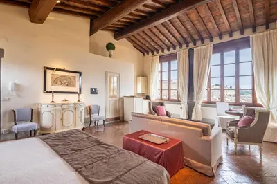 Area soggiorno di Tower View Apartment