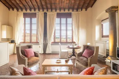 Area soggiorno di Tower View Apartment