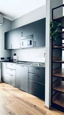 Cucina o angolo cottura di M4 BLACK Monolocale Moderno e Funzionale