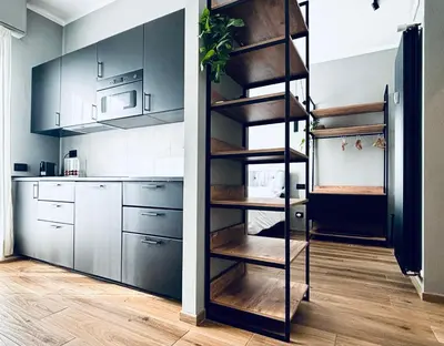 Cucina o angolo cottura di M4 BLACK Monolocale Moderno e Funzionale