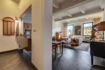 Area soggiorno di Santa Croce Suite Florence