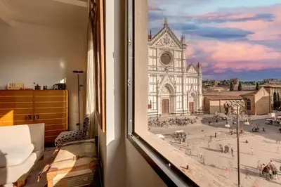 Area soggiorno di Santa Croce Suite Florence