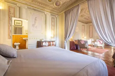 Letto o letti in una camera di Ricasoli Frescoes