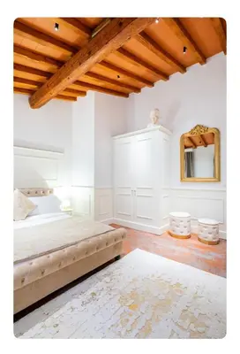Letto o letti in una camera di The bright window in Florence! Super centrale!
