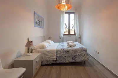 Letto o letti in una camera di San Remigio 4 Bedrooms Apartment