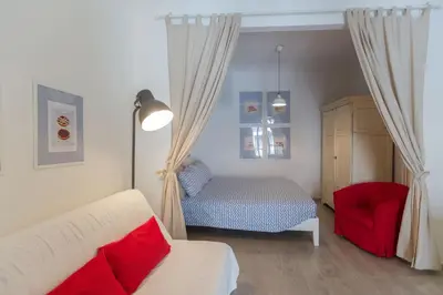 Letto o letti in una camera di Piazza del Mercato Centrale