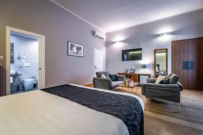 Letto o letti in una camera di Antico Centro Suite