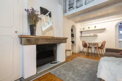 TV o dispositivi per l'intrattenimento presso Charm flat in Florence city center