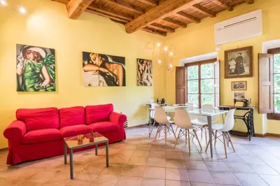 Area soggiorno di San Lorenzo Apartment By San Firenze Collection