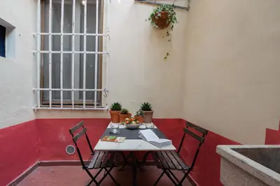 Area soggiorno di Charming Apartment in the Heart of Santo Spirito