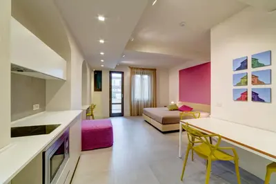 Area soggiorno di Palazzo Mannaioni Suites