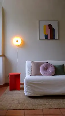 Area soggiorno di Central Quiet Apartment in Borgo Pinti AC WiFi
