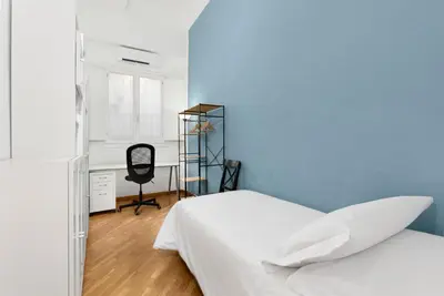Letto o letti in una camera di B&B Essevu Loft Borgo Pinti