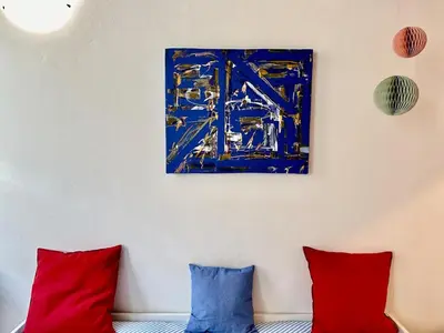 Area soggiorno di Old Sweet Florence- Art Apartment