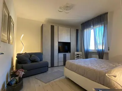 Letto o letti in una camera di APPARTAMENTO BLU - Relax and Comfort 20 minutes from Florence