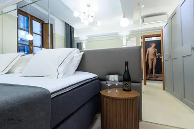 Letto o letti in una camera di Adam And Eve Florence