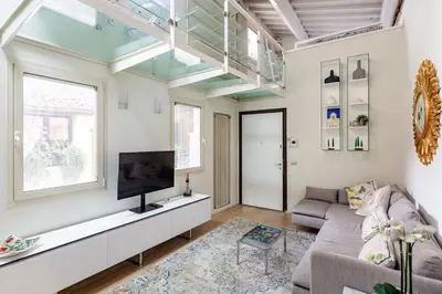 TV o dispositivi per l'intrattenimento presso Elegant apartment in Pitti area