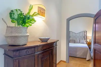 Letto o letti in una camera di A green flat in Via della Vigna Nuova