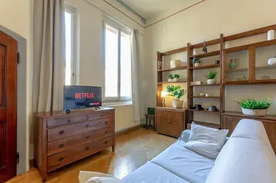 TV o dispositivi per l'intrattenimento presso A green flat in Via della Vigna Nuova