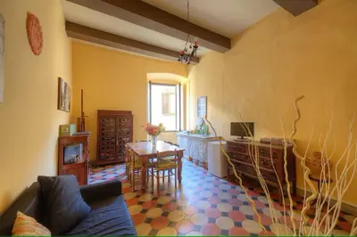 TV o dispositivi per l'intrattenimento presso Historical building charming apartment