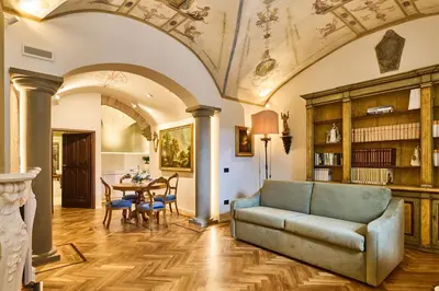 Area soggiorno di Duomo Luxury Florence Apartment