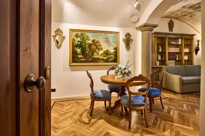 Area soggiorno di Duomo Luxury Florence Apartment